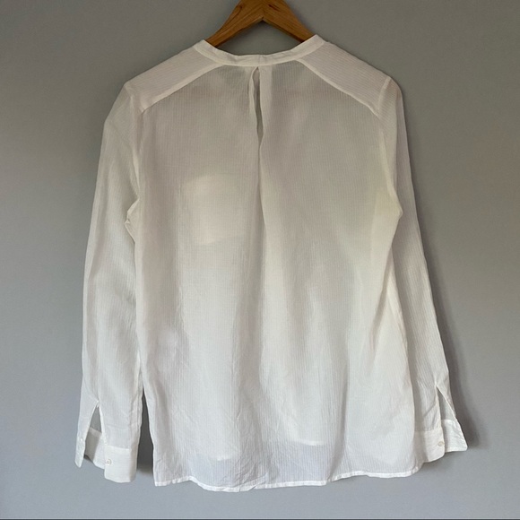 MAJE White Cotton Silk Blend Blouse - Picture 4 of 4